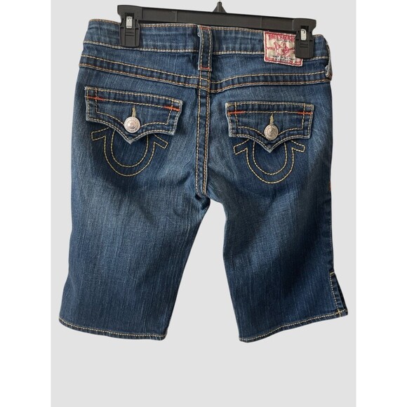 True Religion Shorts Denim Joey Short Big T Womens Size 26 Made In USA Vintage - Picture 4 of 8